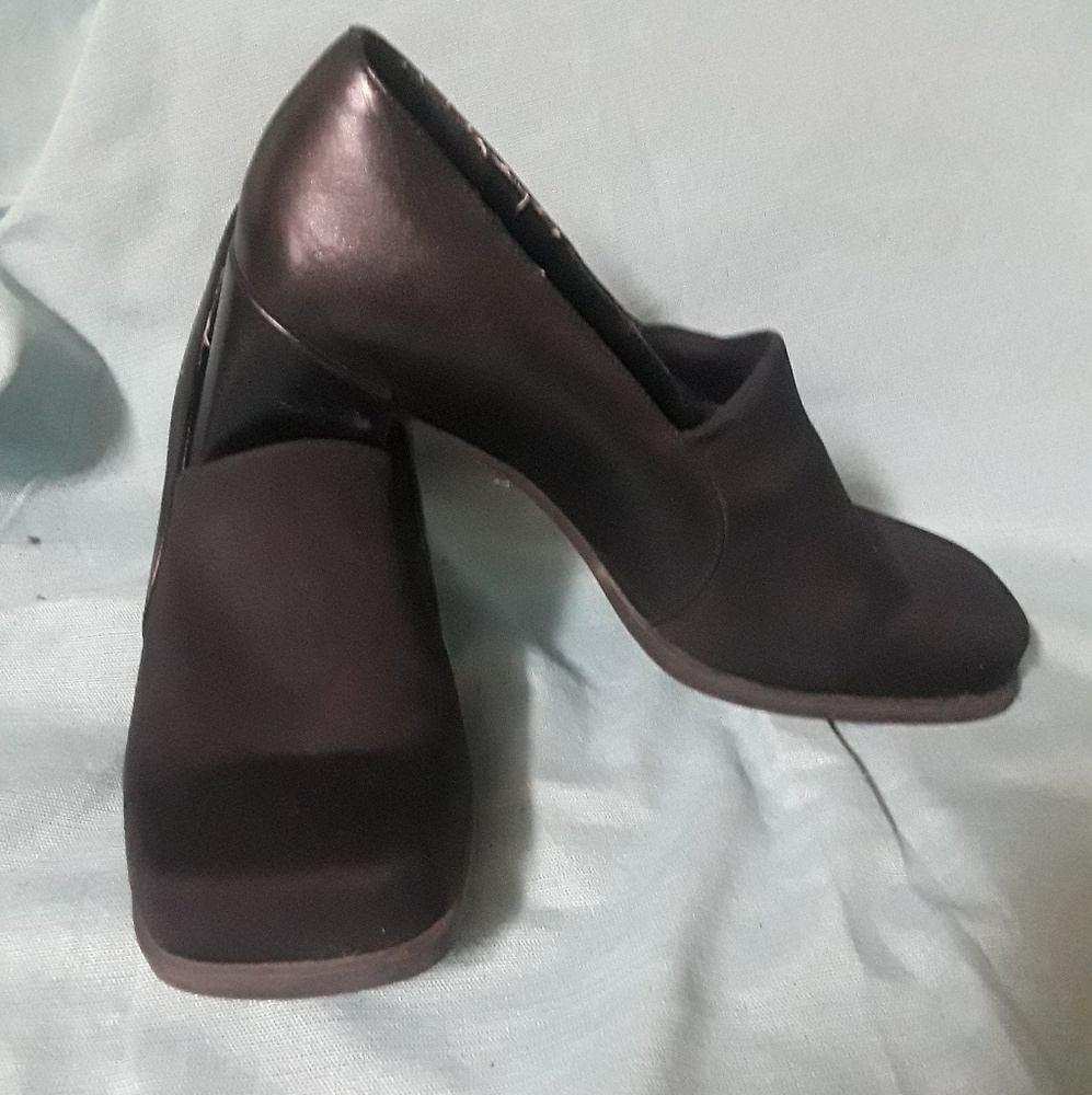 Bass Black Microfiber Pumps,  6.5M